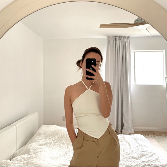 Abercrombie and fitch cream halter top - Picture 1 of 4